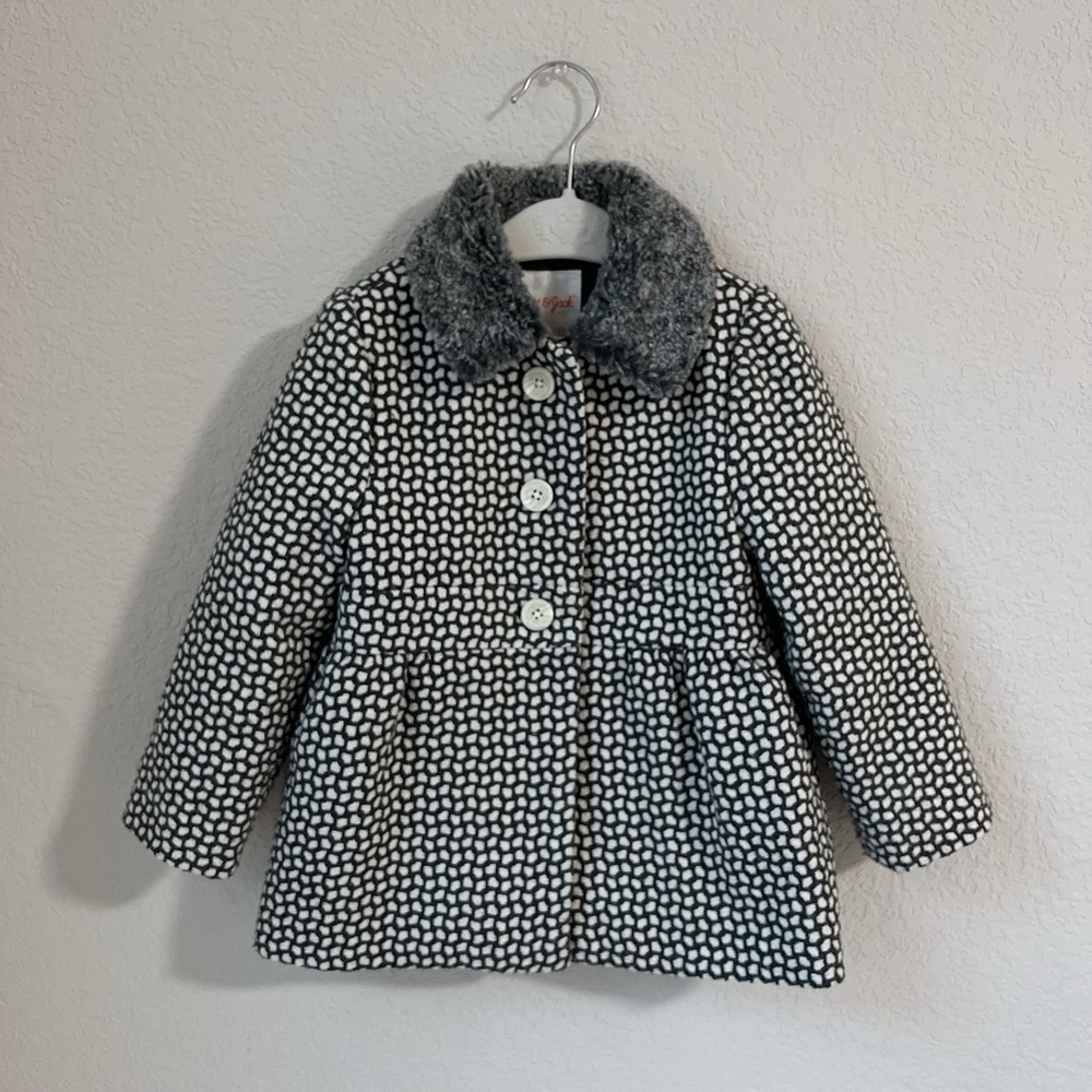 Cat and Jack Girls Fur Gray Coat